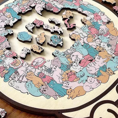 KittyPuzzel™ | Houten Kattenpuzzel