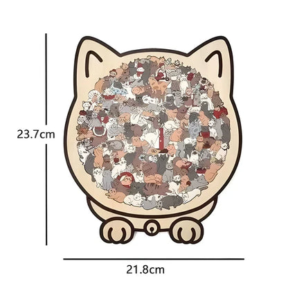 KittyPuzzel™ | Houten Kattenpuzzel
